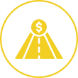 Road leading to dollar sign